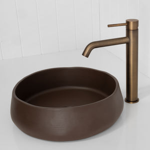 Vienna Tall Basin Mixer — Antique Brass
