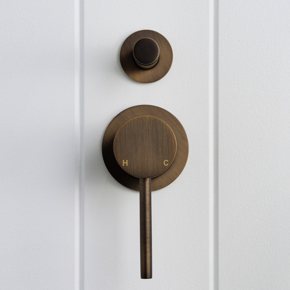 Cannes Wall Mixer With Divertor - Antique Brass