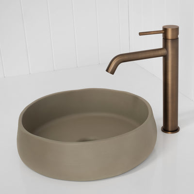 Vienna Tall Basin Mixer - Antique Brass