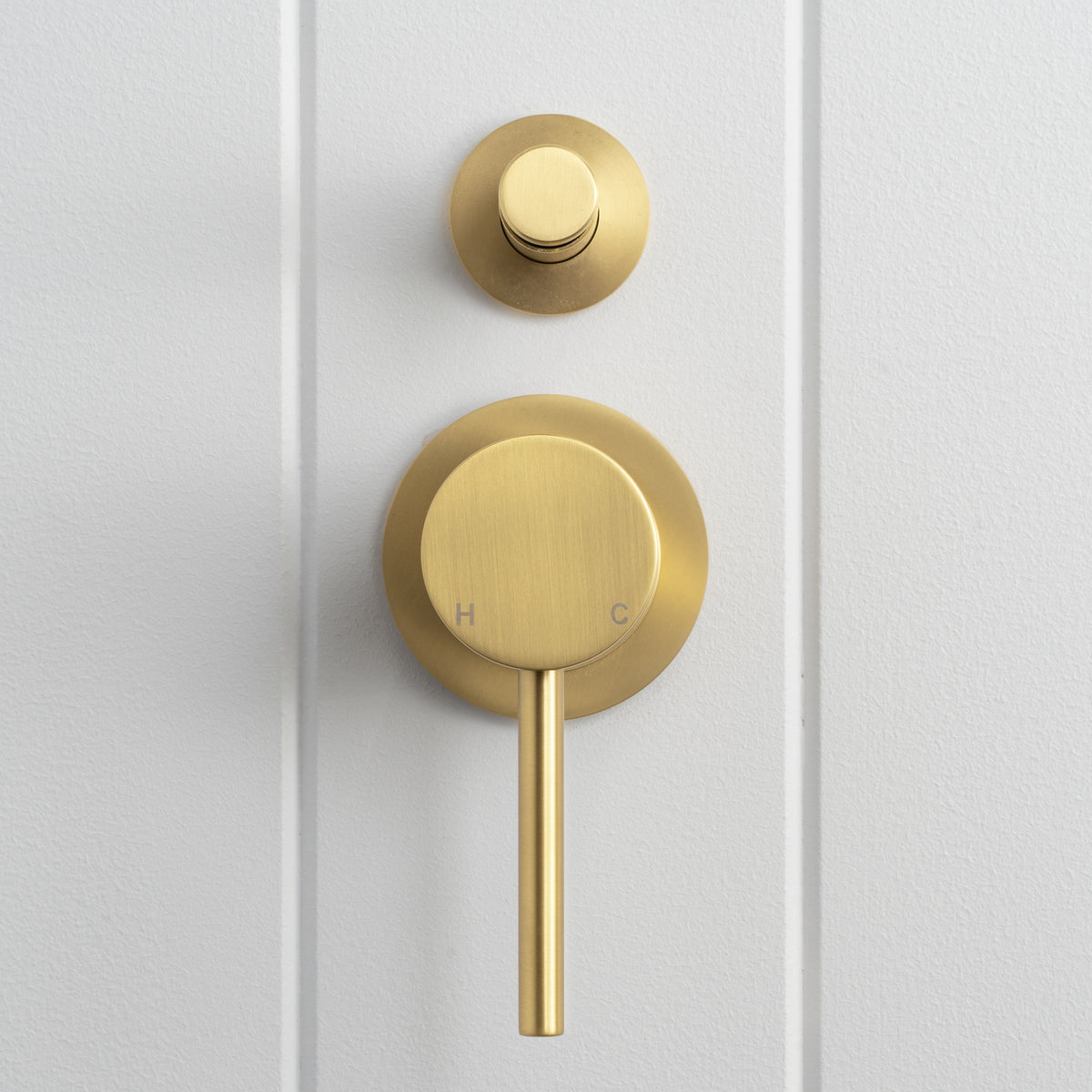 Cannes Shower Diverter and Mixer Brushed Brass