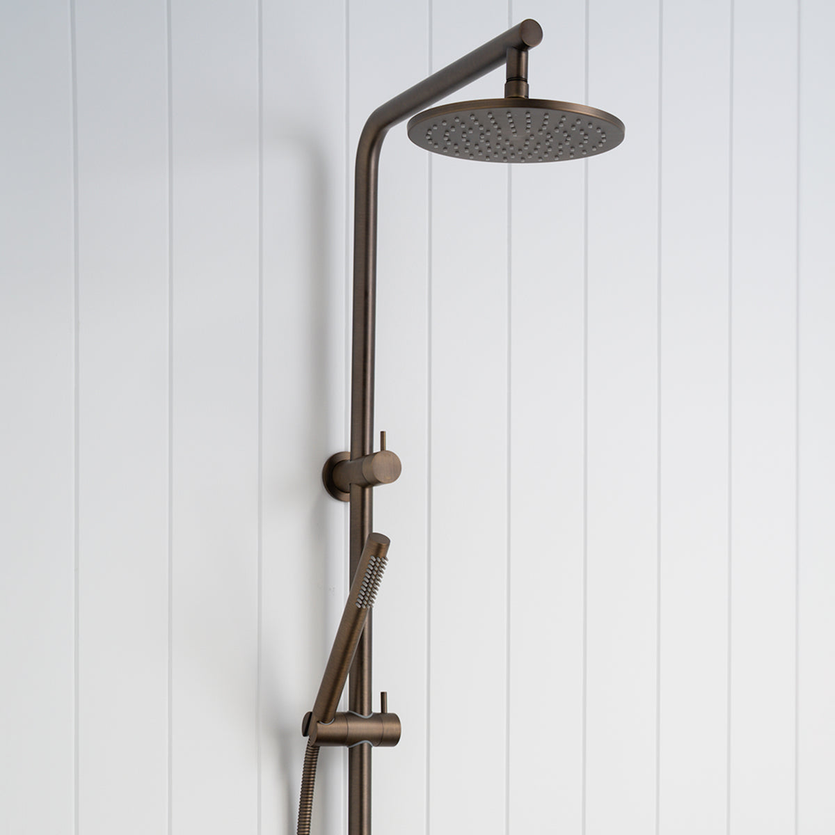 Corsica Dual Shower Head Antique Brass