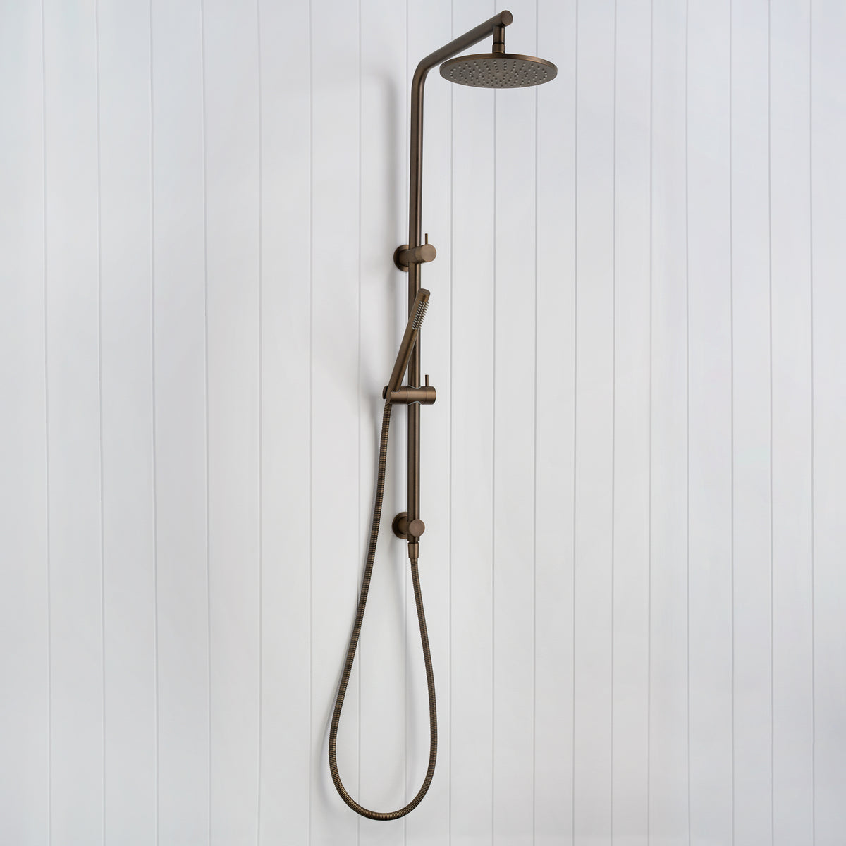Corsica Dual Shower Head Antique Brass