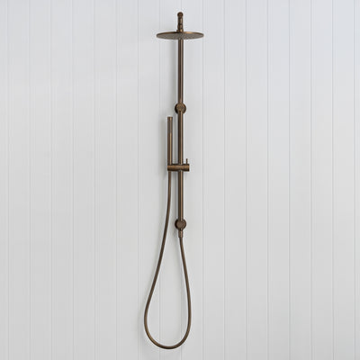 Corsica Dual Shower Head Antique Brass
