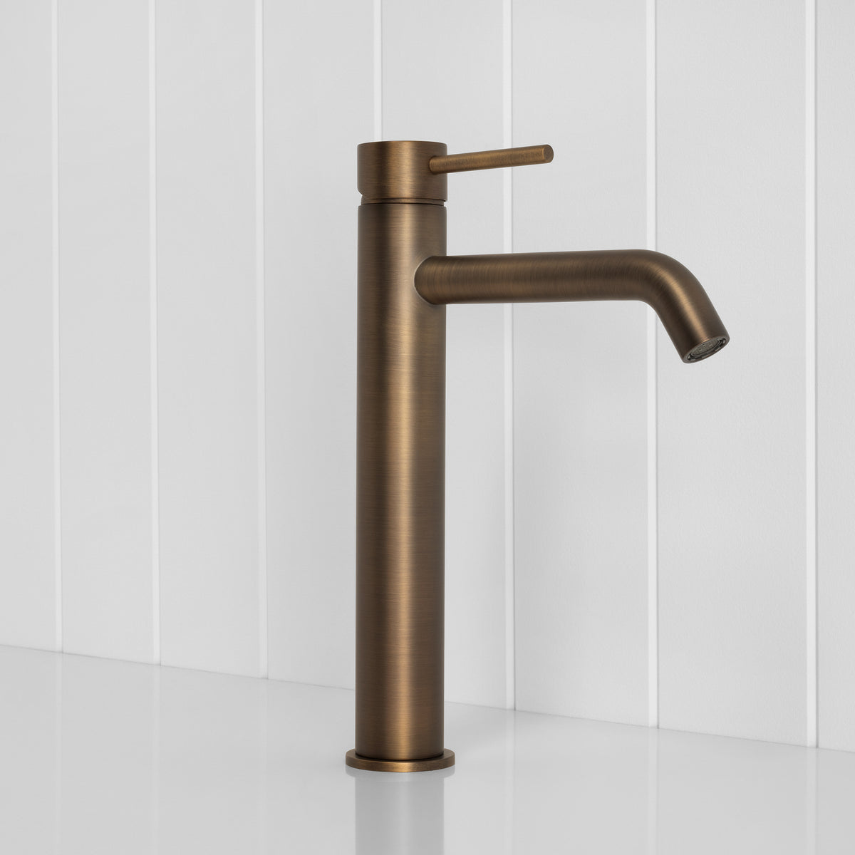 Vienna Tall Basin Mixer - Antique Brass