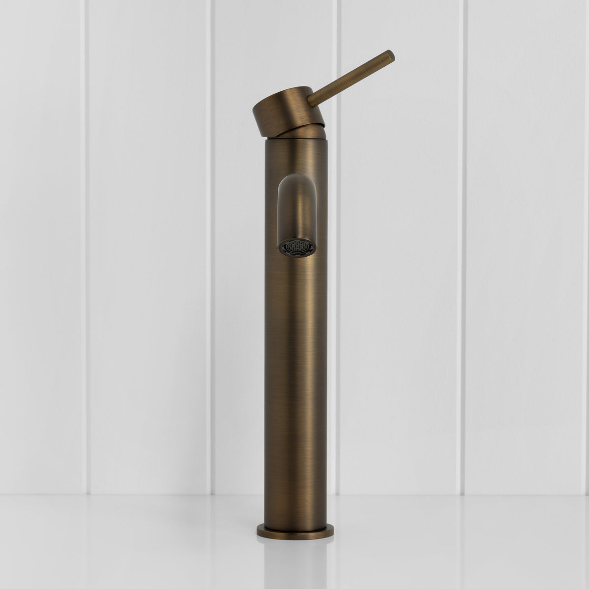 Vienna Tall Basin Mixer - Antique Brass