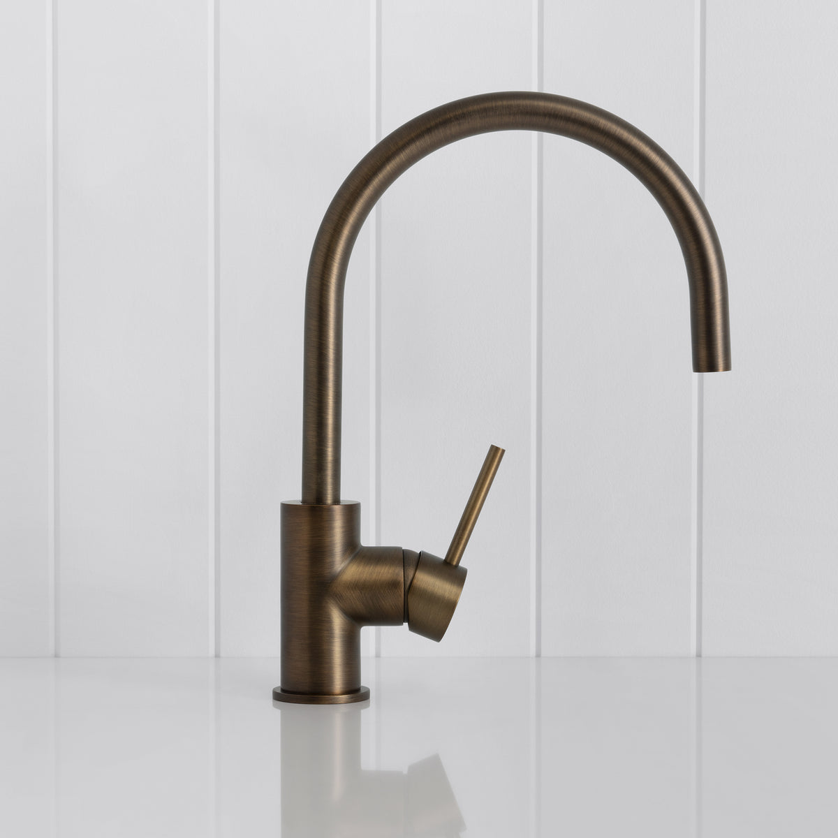 Como Kitchen Mixer Tap - Antique Brass