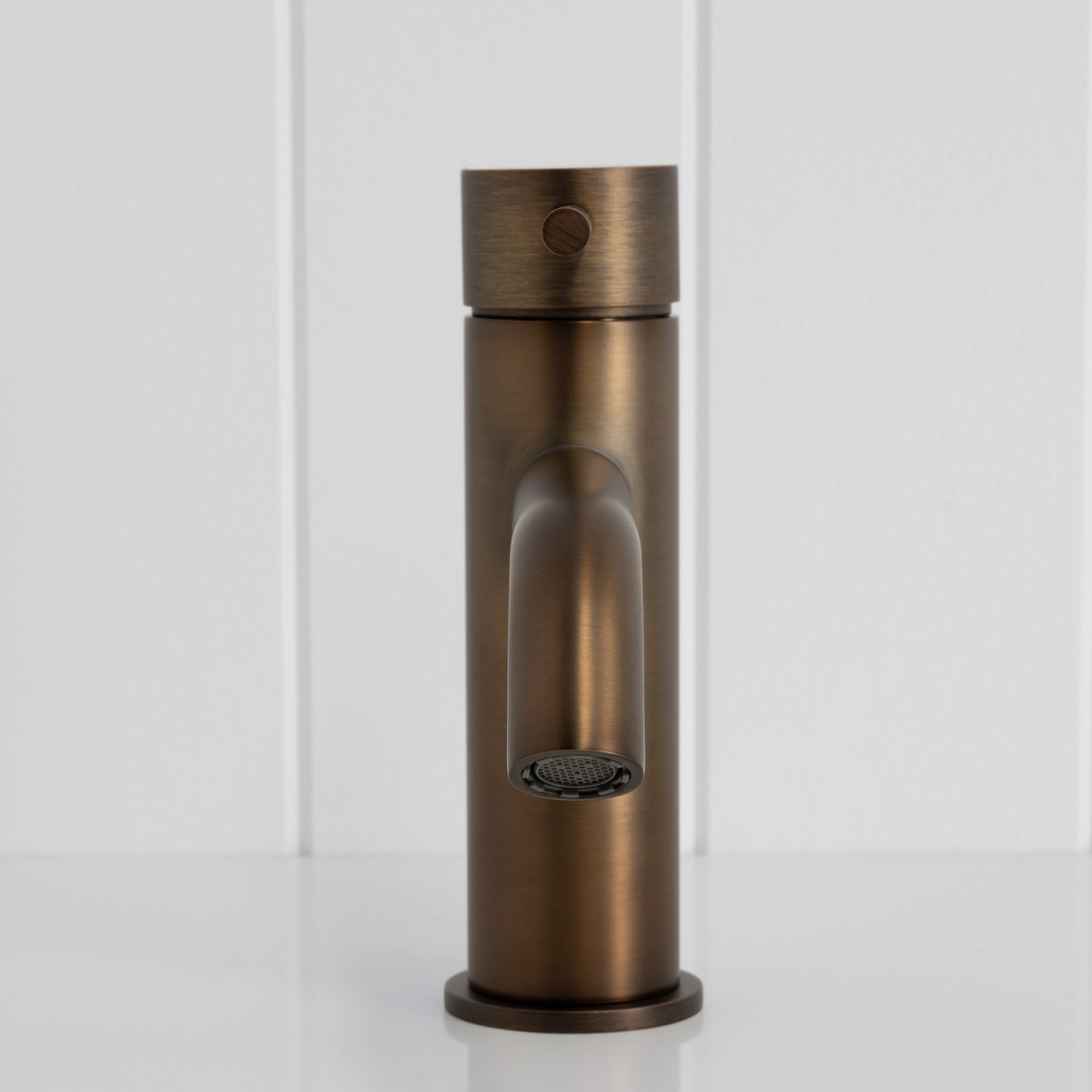 Vienna Short Basin Mixer - Antique Brass