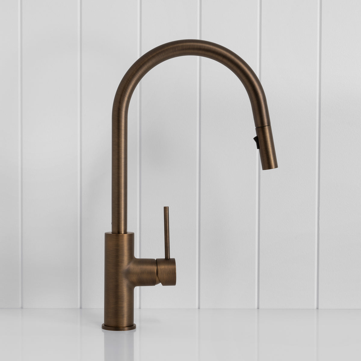 Porto Pull-Out Kitchen Mixer Antique Brass