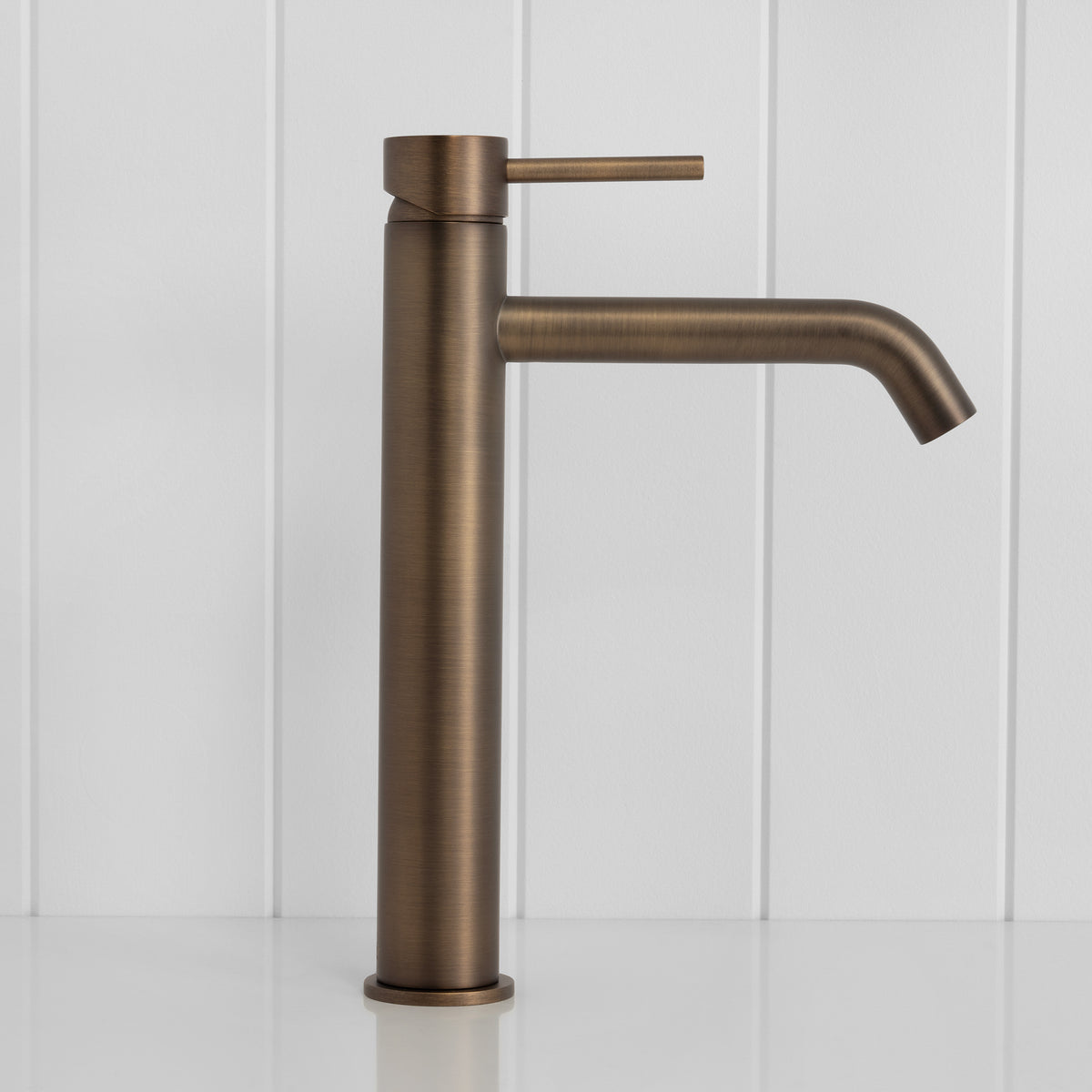 Vienna Tall Basin Mixer - Antique Brass