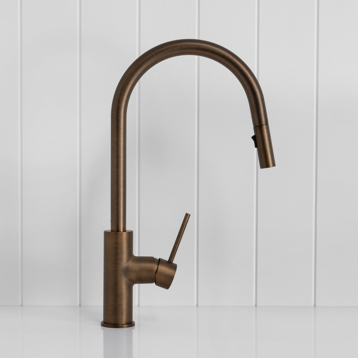Porto Pull-Out Kitchen Mixer Antique Brass