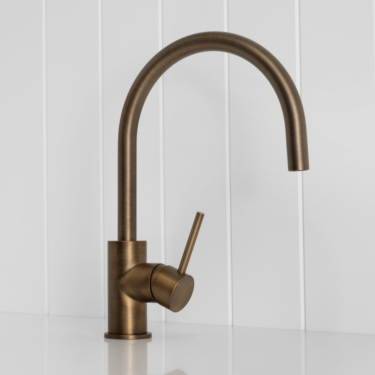 Como Kitchen Mixer Tap - Antique Brass