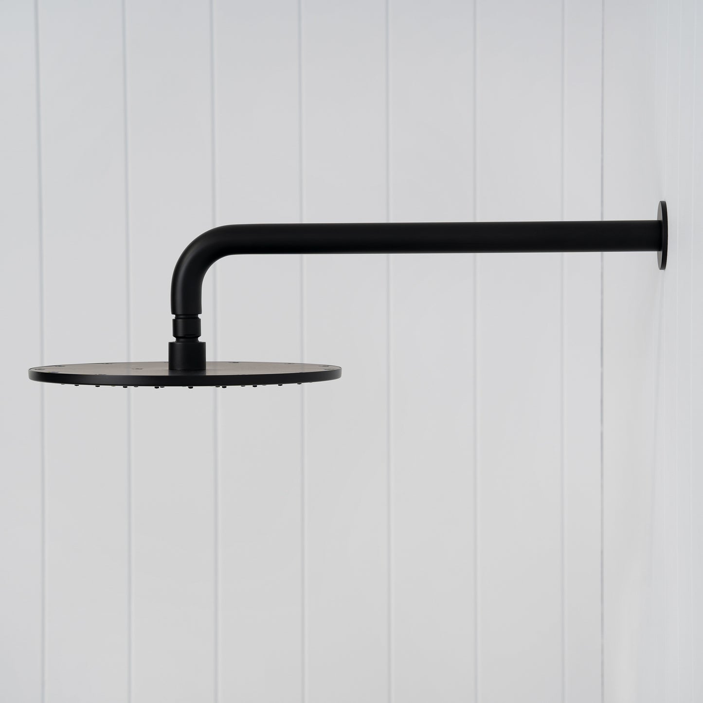 Bordeaux Wall Mounted Shower Head with Arm - Matte Black