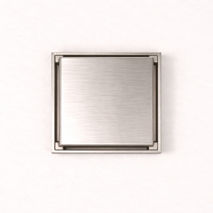 Granada Tile Insert Floor Waste — Brushed Nickel
