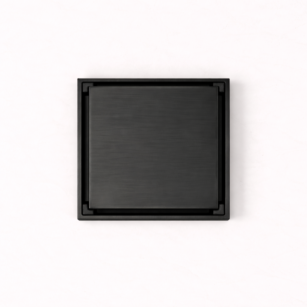 Granada Tile Insert Floor Waste Matte Black