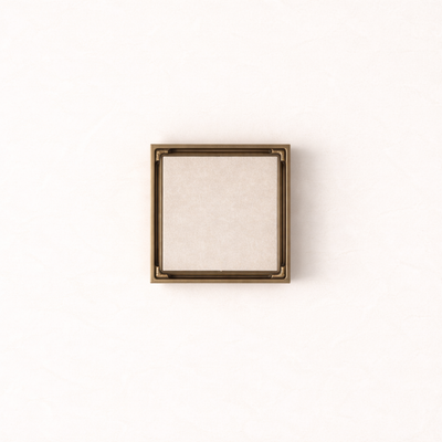 Granada Tile Insert Floor Waste Antique Brass