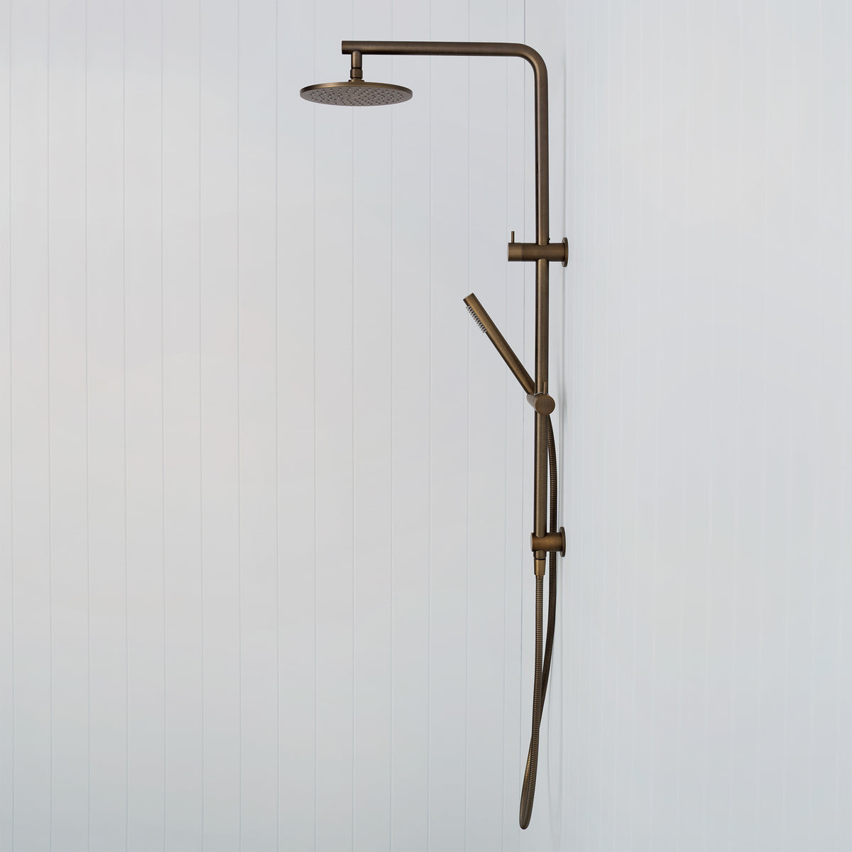 Corsica Dual Shower Head Antique Brass