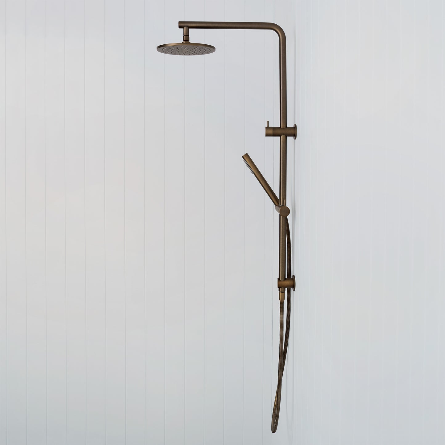 Corsica Dual Shower Head Antique Brass