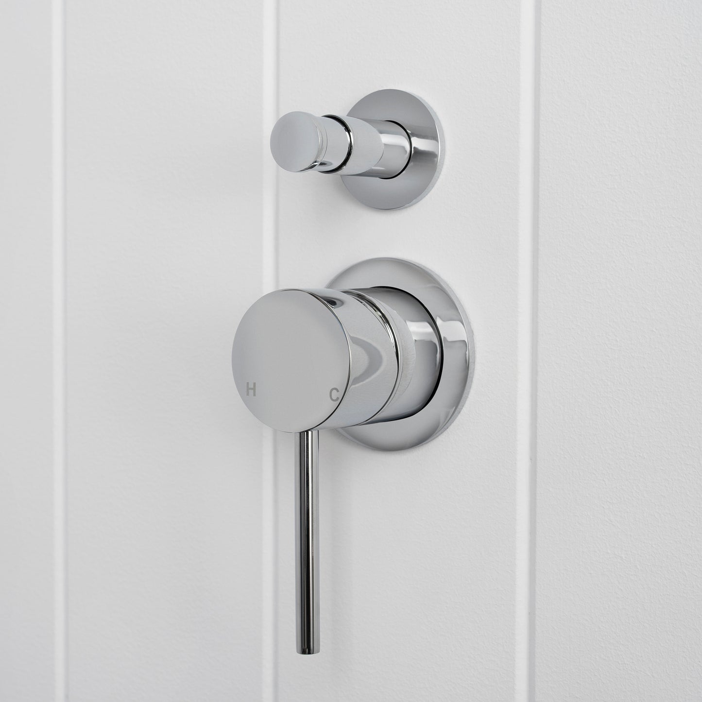Cannes Shower Diverter and Mixer Chrome