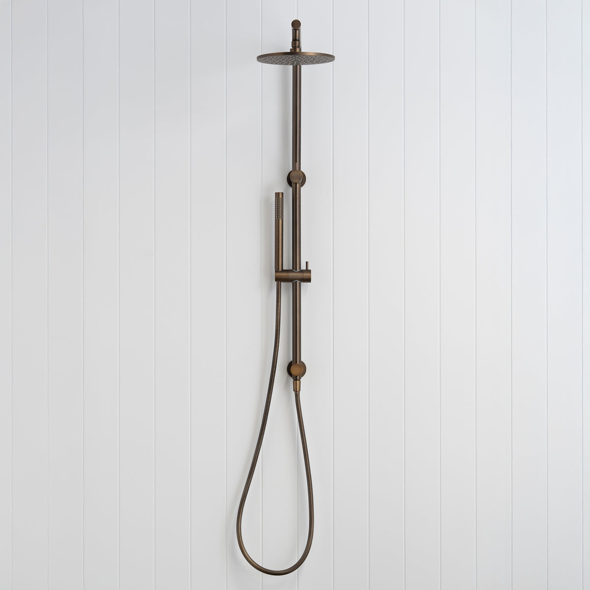 Corsica Dual Shower Head Antique Brass