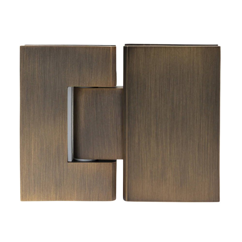 Geneva Shower Hinge Glass to Glass Antique Brass