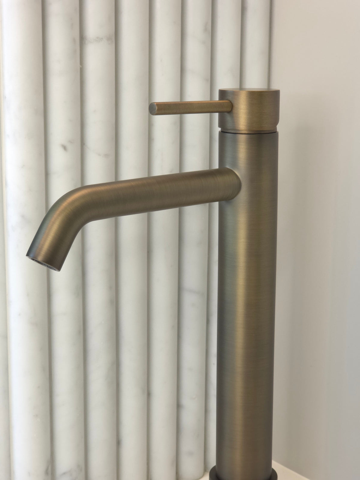 Vienna Tall Basin Mixer - Antique Brass
