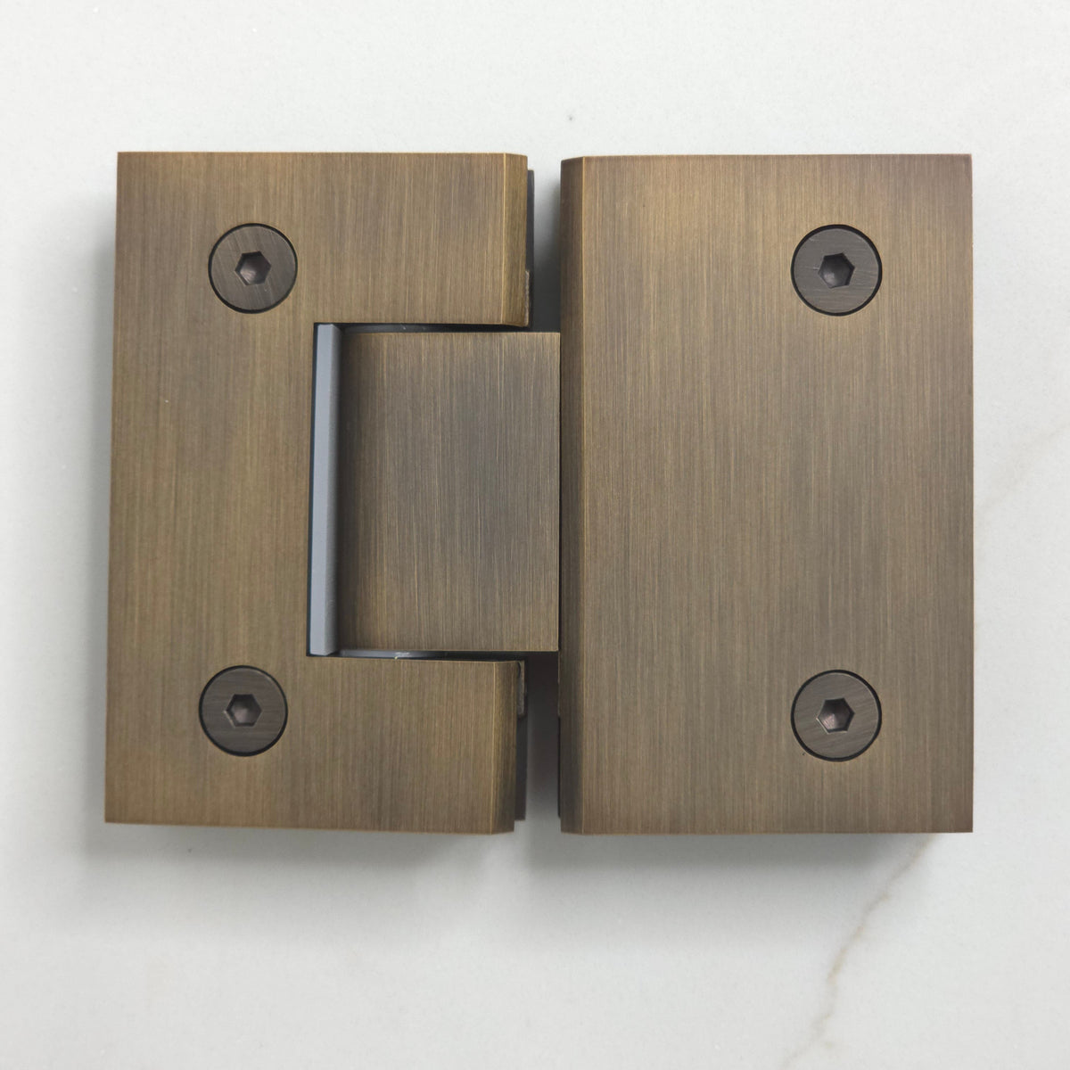 Geneva Shower Hinge Glass to Glass Antique Brass
