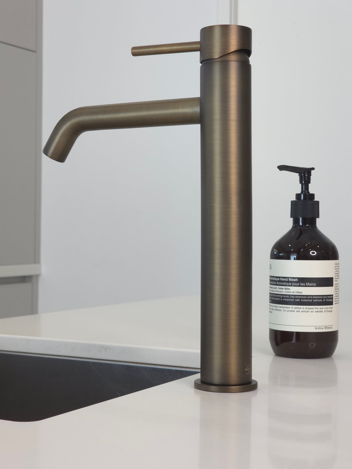 Vienna Tall Basin Mixer - Antique Brass