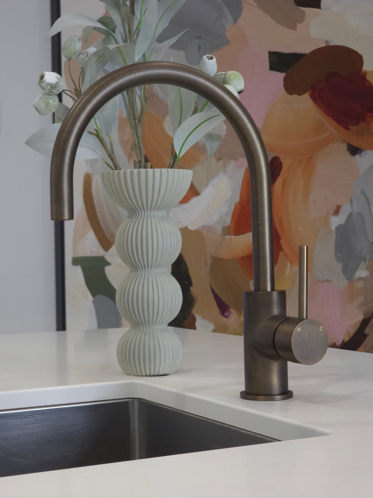 Como Kitchen Mixer Tap - Antique Brass