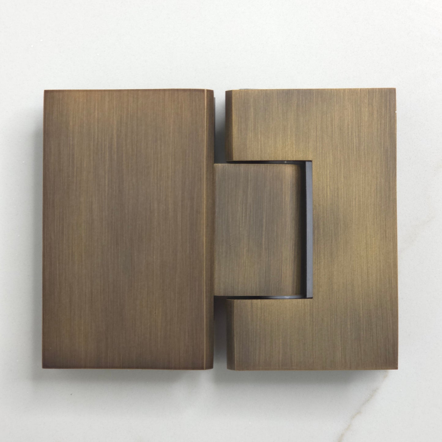 Geneva Shower Hinge Glass to Glass Antique Brass