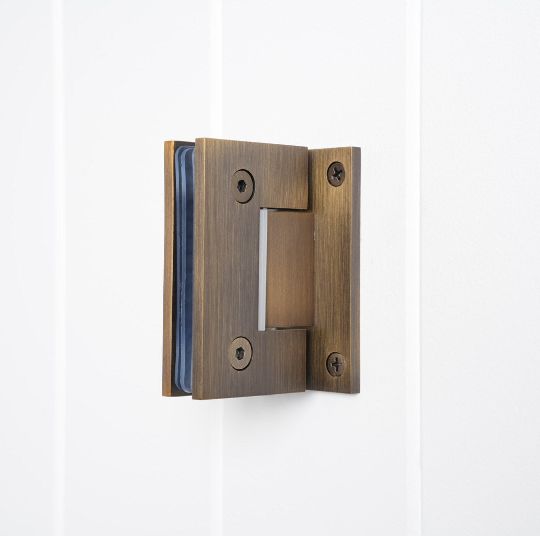 Rennes Shower Hinge Glass to Wall Antique Brass