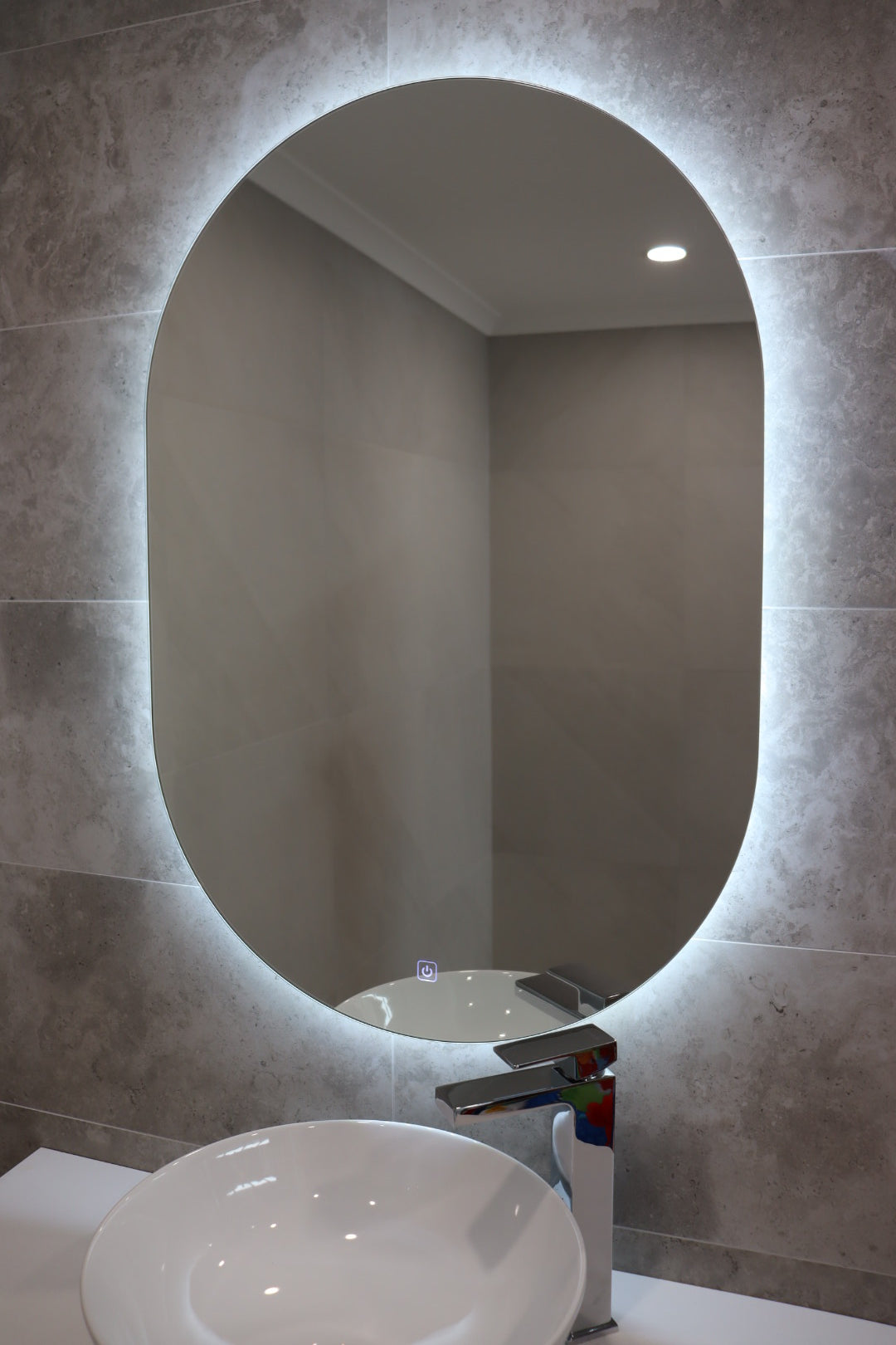 Lit Oval LED mirror