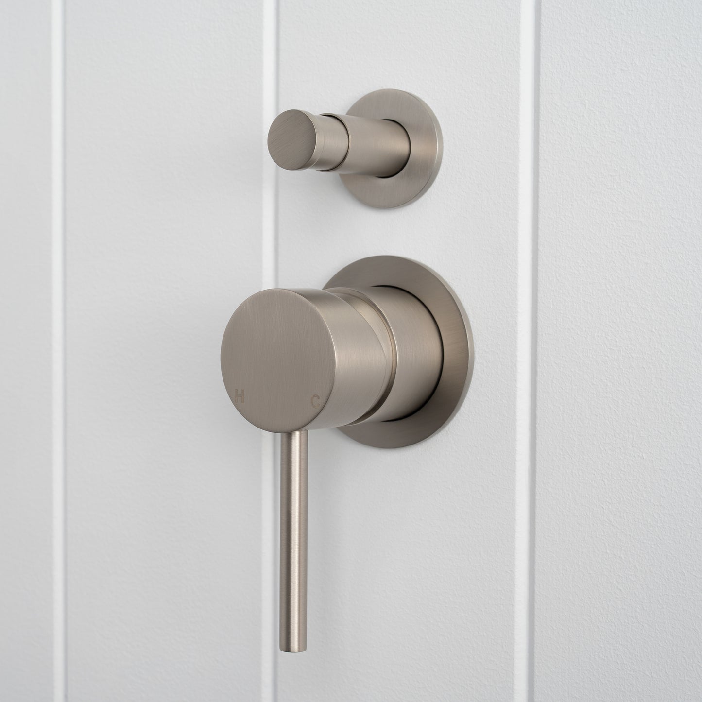 Cannes Shower Diverter and Mixer Brushed Nickel