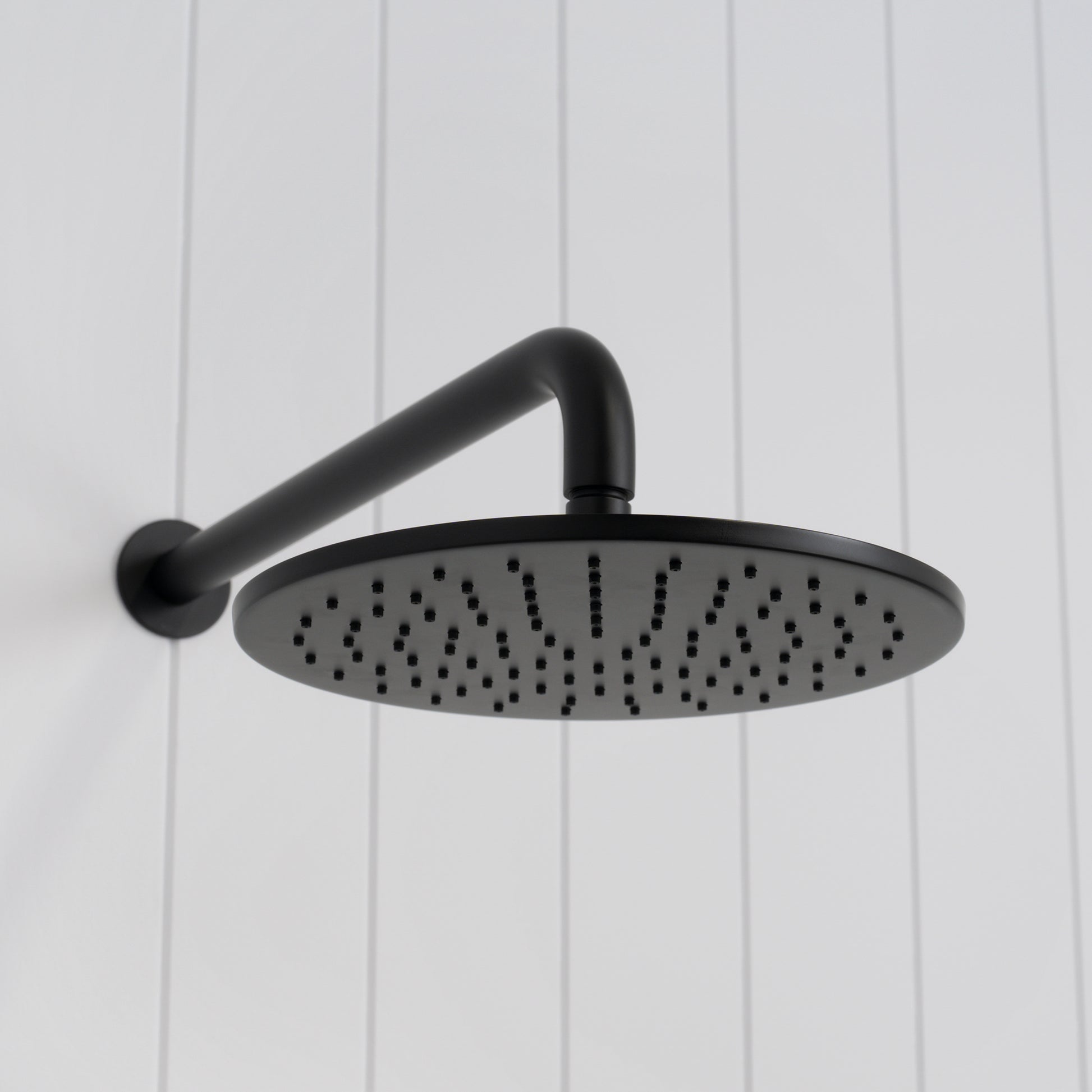 Bordeaux Wall Mounted Shower Head with Arm - Matte Black