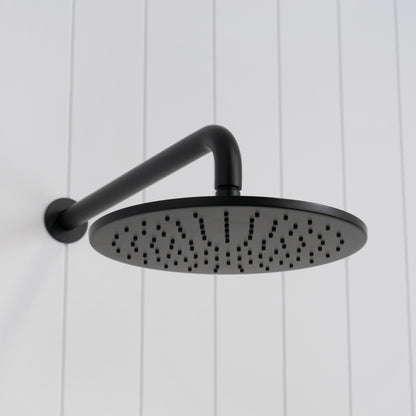 Bordeaux Wall Mounted Shower Head with Arm - Matte Black