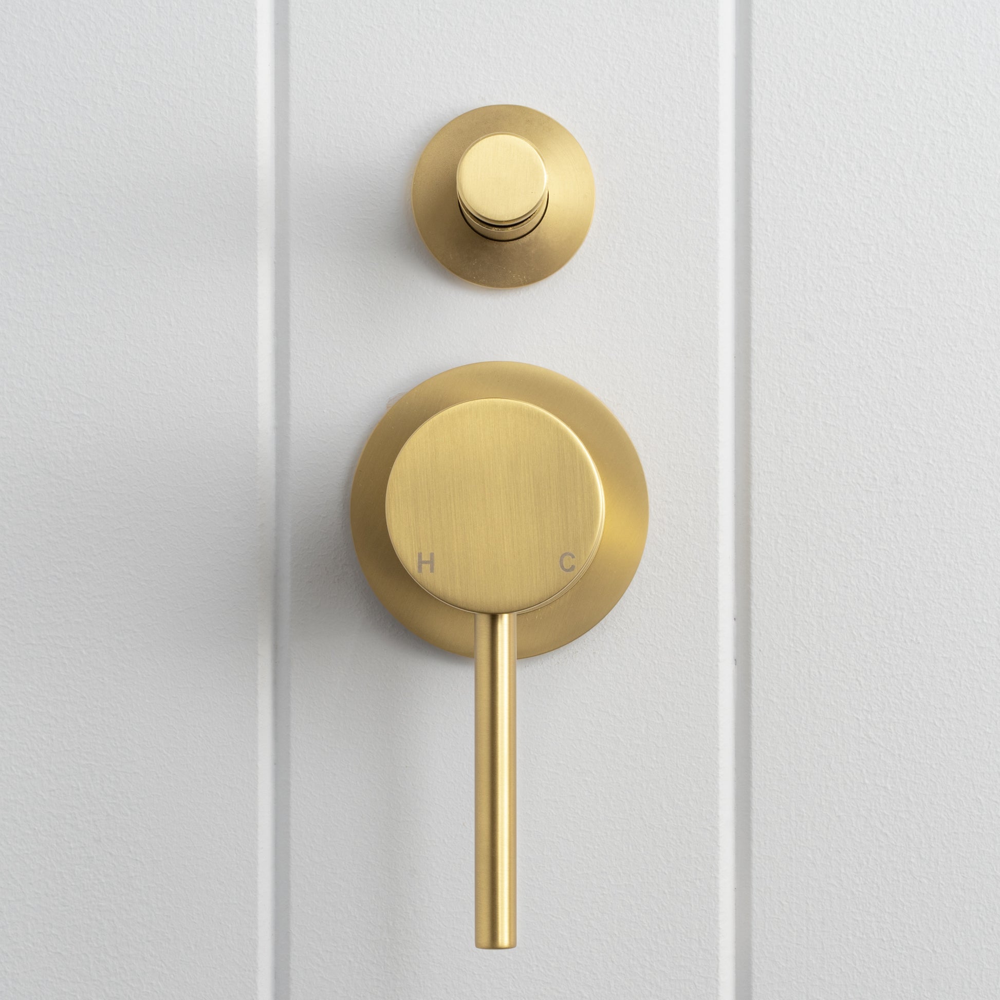Cannes Shower Diverter and Mixer Brushed Brass