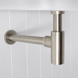 Firenze Basin Bottle Trap — Brushed Nickel