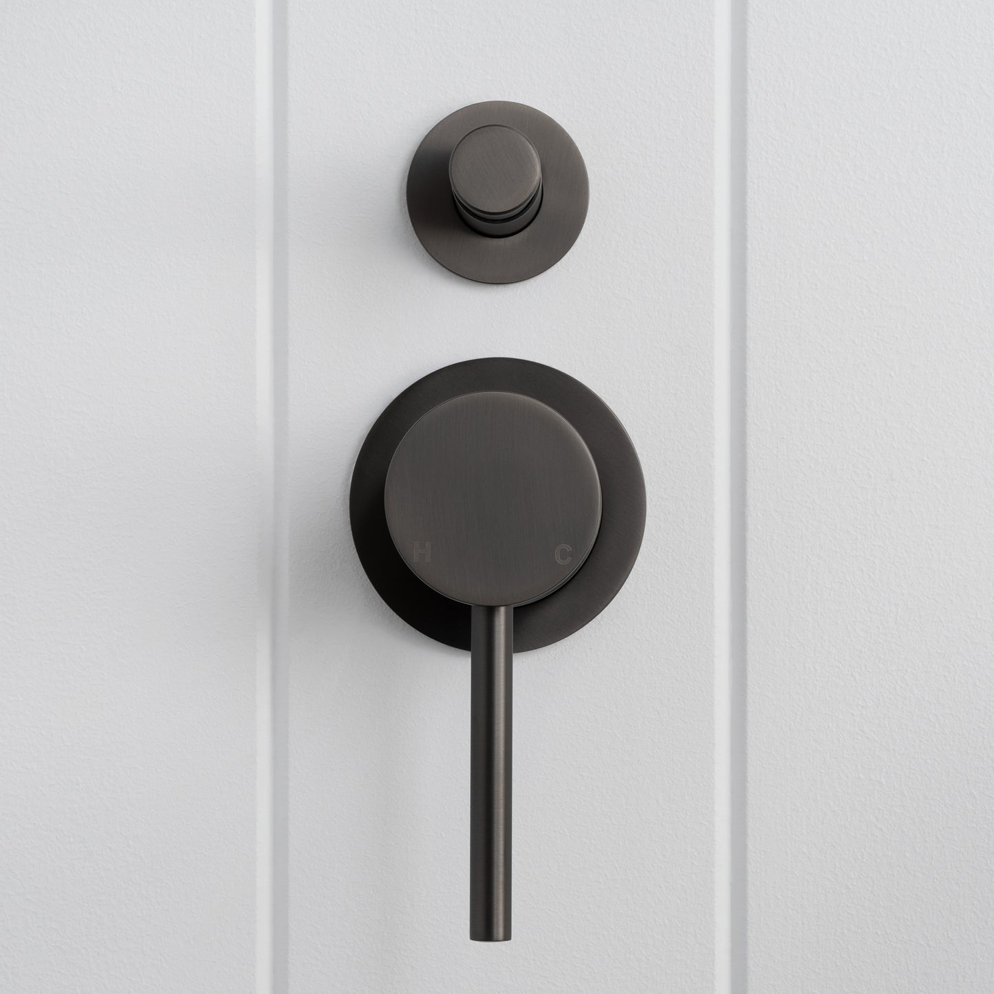 Cannes Shower Diverter and Mixer Gunmetal