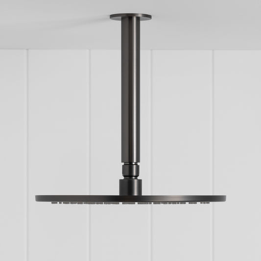 Lyon Ceiling Shower Arm and Head Gunmetal