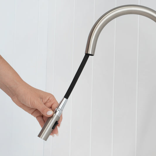 Porto Pull-Out Kitchen Mixer Brushed Nickel