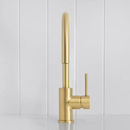 Como Kitchen Mixer Tap - Brushed Brass