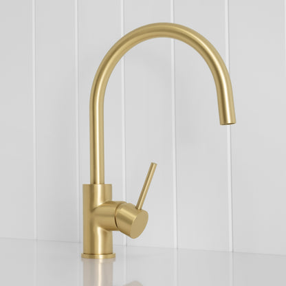 Como Kitchen Mixer Tap - Brushed Brass