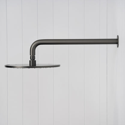 Bordeaux Wall Mounted Shower Head with Arm Gunmetal