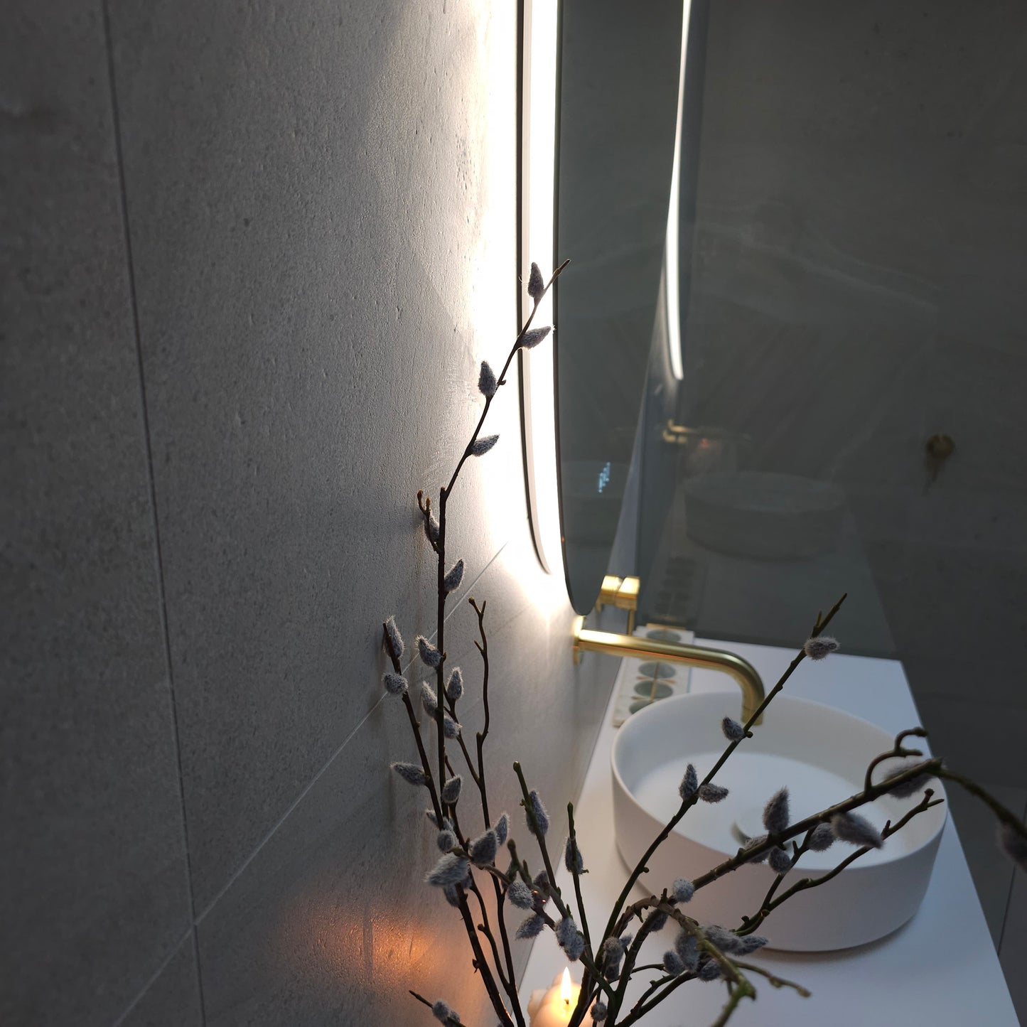 Lucca Irregular LED Bathroom Smart Mirror