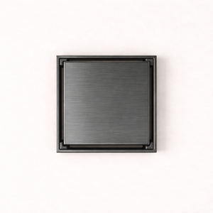 Granada Tile Insert Floor Waste — Brushed Gunmetal