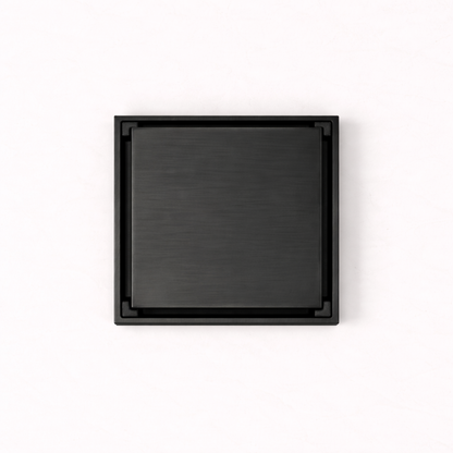 Granada Tile Insert Floor Waste Matte Black