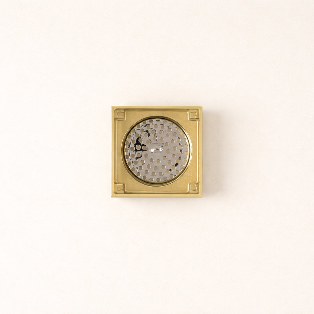 Granada Tile Insert Floor Waste Brushed Brass