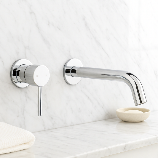 Milano Wall Spout Plus Wall Mixer - Chrome
