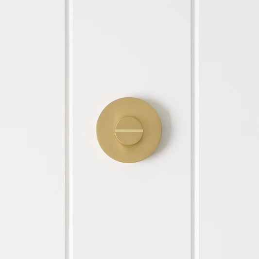 Prague Door Lock Brushed Brass