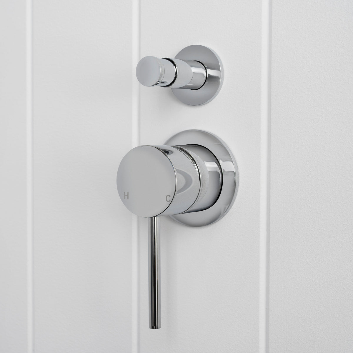 Cannes Shower Diverter and Mixer Chrome