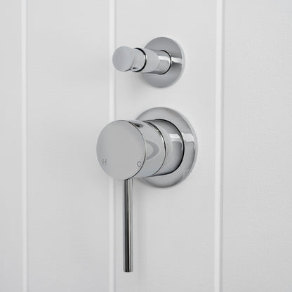 Cannes Shower Diverter and Mixer Chrome